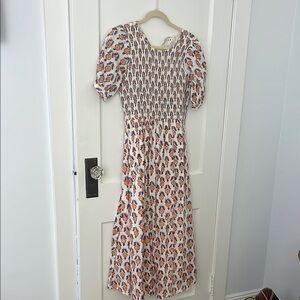 THML size small block print cotton dress